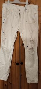 Polo Ralph Lauren Ripped White Paint Splatter Pant Size 30